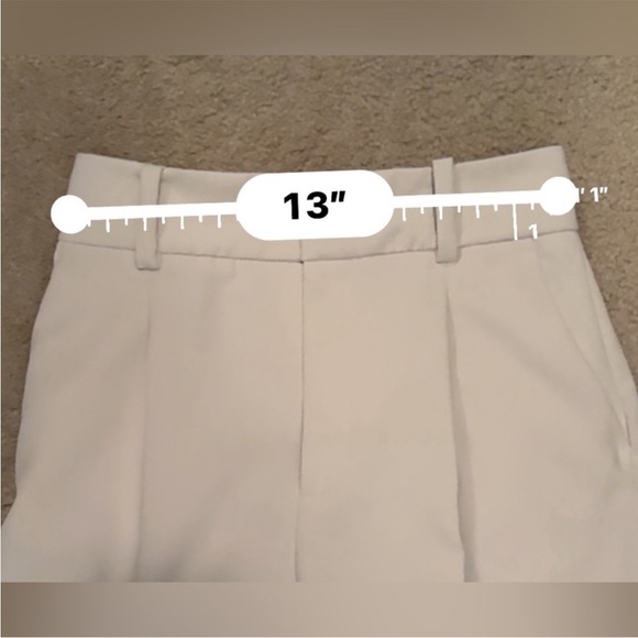 Zara Women’s High Waisted Trouser w/ Fabric Covered Belt. Small. Cream. EUC. - Picture 8 of 10